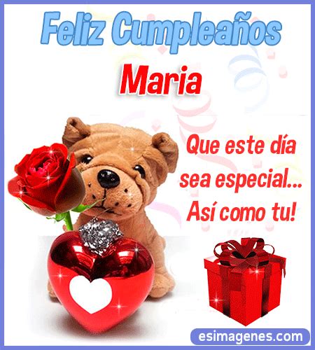 Feliz Cumpleaños Maria Tarjetas Con Nombres Cumpleaños Imágenes De
