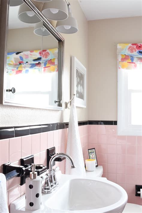Vintage Tile Bathroom Embracing The 1950s Pink With Modern Updates
