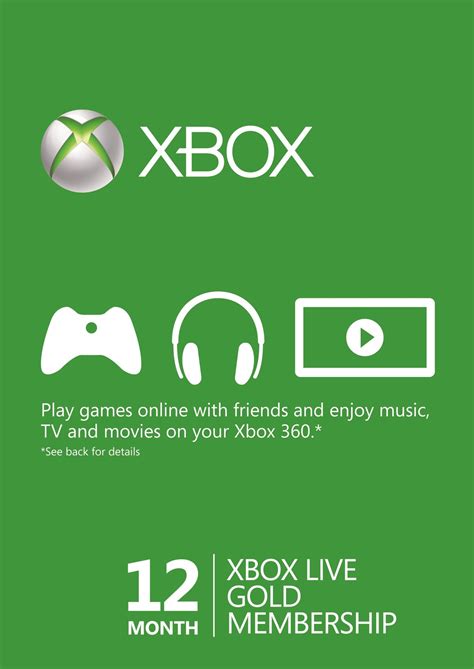 Xbox Live 12 Month Gold Membership Card Buy Now At Mighty Ape