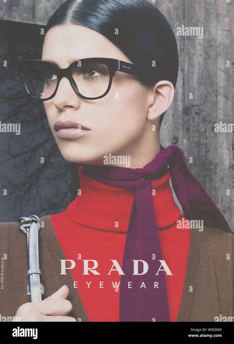 Poster Advertising Prada With Mica Arganaraz Female Model In Paper