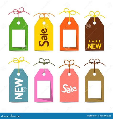 Tags With Strings Vector Labels With Strings Stock Illustration