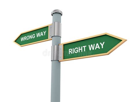 Right Way And Wrong Way Stock Illustration Image Of Improvement 26112256