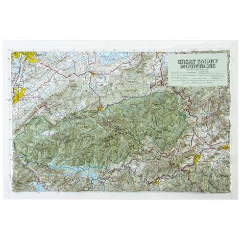 Hubbard Scientific Raised Relief Map Great Smoky Mtn National Park