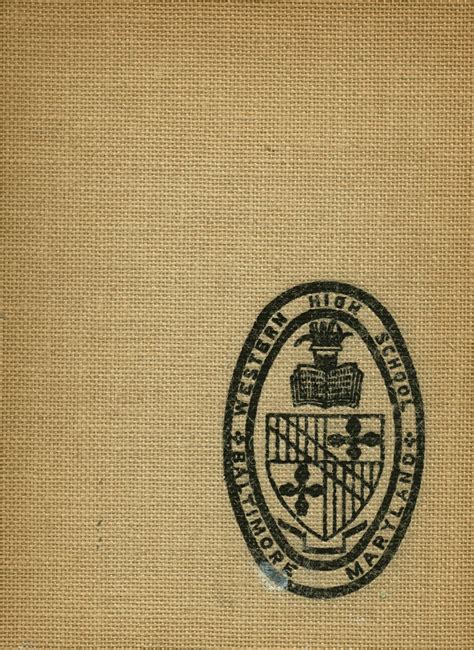 1939 Yearbook From Western High School 407 From Baltimore Maryland For