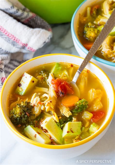This keto chicken soup recipe gets a silky texture from pumpkin and coconut cream so you can fuel up and feel nourished. Detox Southwest Chicken Soup Recipe (Video) - A Spicy Perspective