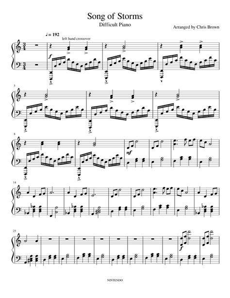Piano, crash, violin, viola, cello, vocals, guitar, bass, drum group, strings group, melodica. Song of Storms Piano Arrangement Sheet music for Piano (Solo) | Musescore.com