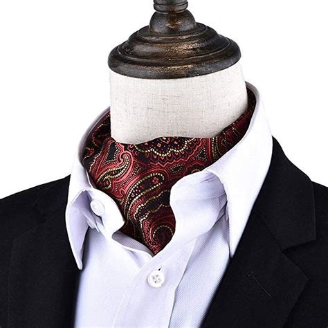 Does this mean that men just cannot be fashionable? AngelShop Men's Cravat Self Tie Paisley Jacquard Weave Formal Tie Scarf Luxurious Ascot (Red) at ...