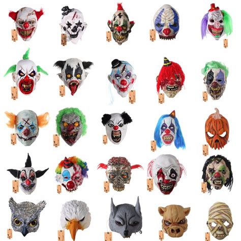 Handd Scary Latex Horror Clown Mask Halloween Adult Costume Party Costumes Cosplay Mask Accessory