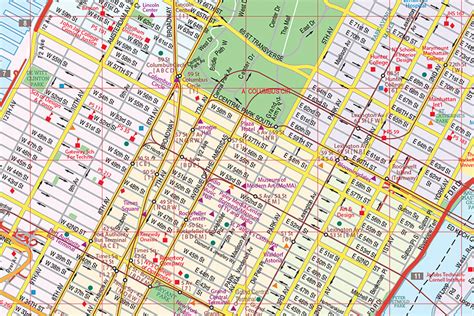 5 Boroughs Of New York City Laminated Wall Map