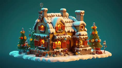 雪地中美丽温馨的圣诞屋插画图片下载 正版图片402482892 摄图网