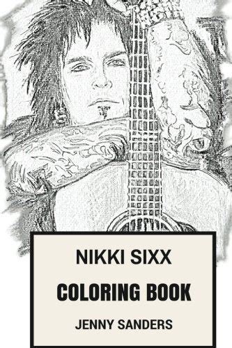 Nikki Sixx Coloring Book Motley Crue Founder And Glam Metal Bassist