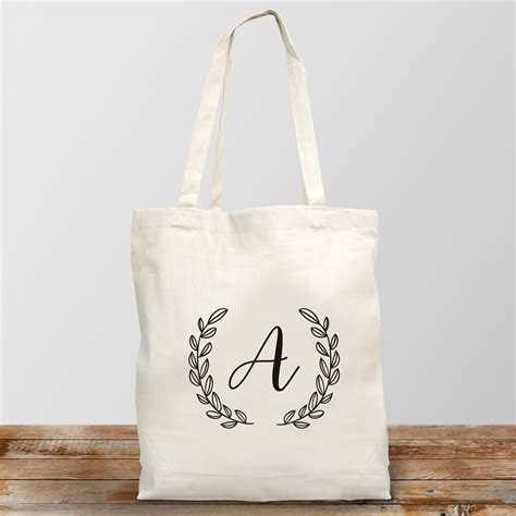 Personalized Single Initial Tote Bag Tsforyounow