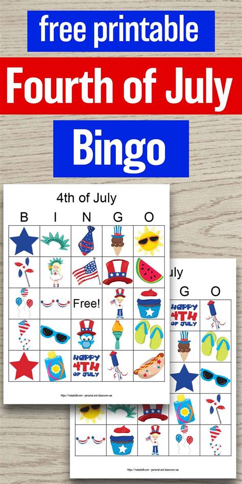 Free Printable Fourth Of July Bingo Free Games For Kids Fourth Of