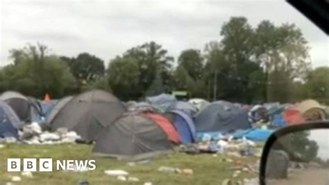 Reading Festival Video Shows Thousands Of Tents Left Behind Bbc News