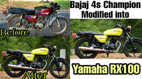 Bike Modification Bajaj 4s Champion Modified Into Yamaha Rx100