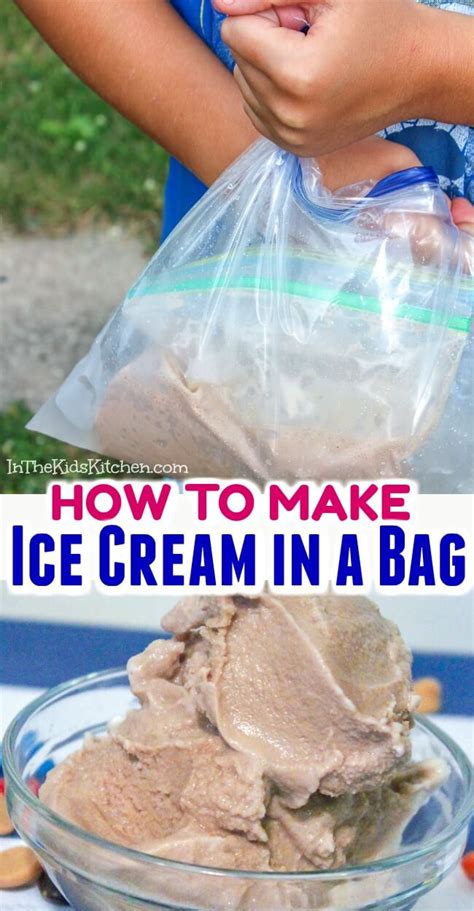 Homemade Ice Cream In A Bag In The Kids Kitchen