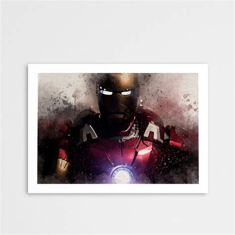 Iron Man Wall Art Poster Frame And Canvas Option Etsy