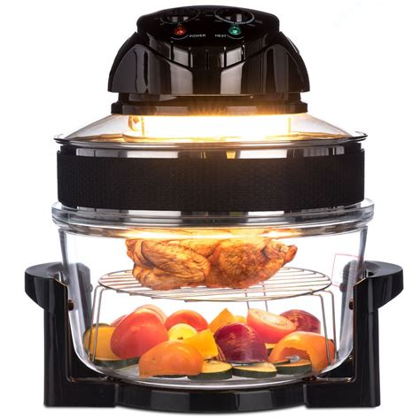 L Halogen Air Fryer Rotary Convection Oven Multi Cooker Low Fat Health Black Ebay