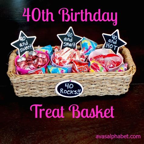 Your wife's birthday is around the corner and you are still not sure what you should gift her. 40th Birthday Treat Basket - Ava's Alphabet