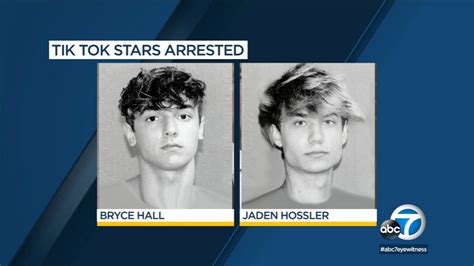 Los Angeles Based Tiktok Stars Bryce Hall Jaden Hossler Arrested In