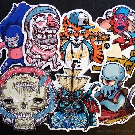 25 Creative Sticker Design examples for your inspiration