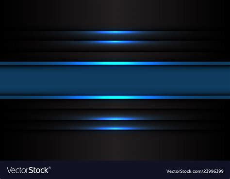Abstract Blue Banner Line Light On Black Vector Image