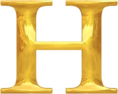 Gold Typography Letter H Transparent Png Stickpng