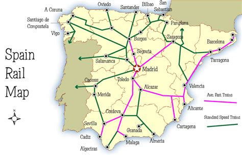 Spain High Speed Rail Map Get Latest Map Update