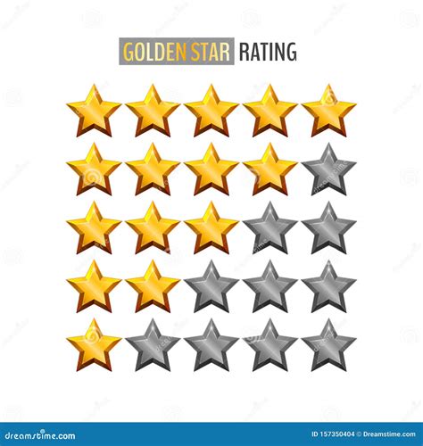 Golden Star Rating Stock Vector Illustration Of Isolated 157350404