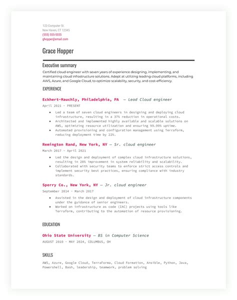 Cloud Computing Resume Tips For Cloud Engineers And More Coursera