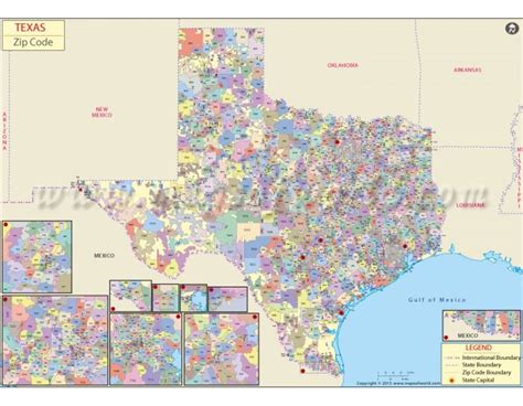 Texas Zip Codes Map State Zip Code Middle East Political Map