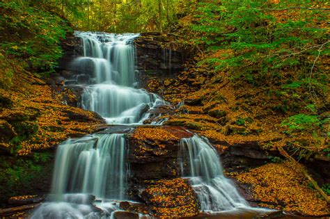 Autumn Waterfall 4k Ultra Hd Wallpaper Background Image 4988x3325