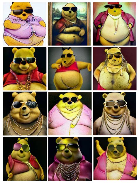 Dalle Minidalle Mini · Morbidly Obese Winnie Pooh As A Pimp
