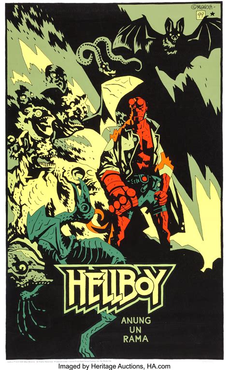 Mike Mignola Hellboy Limited Edition Print And Poster Group Of 5 Lot
