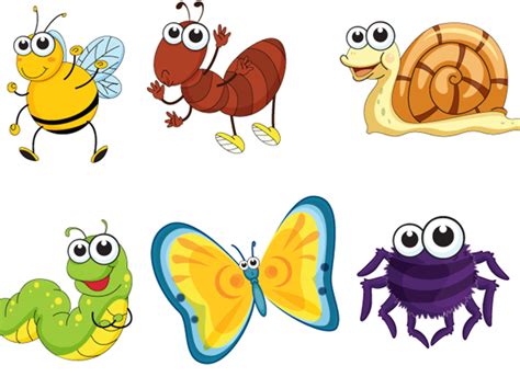 Funny Cartoon Insects 2 Goodvector