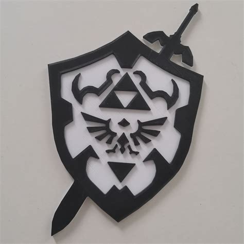 Stl File The Legend Of Zelda Link Shield Sword Link Shield Sword
