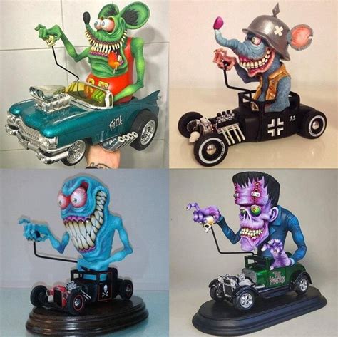 Rat Fink Collectible Model Toy Spooky Halloween Decoration In 2022