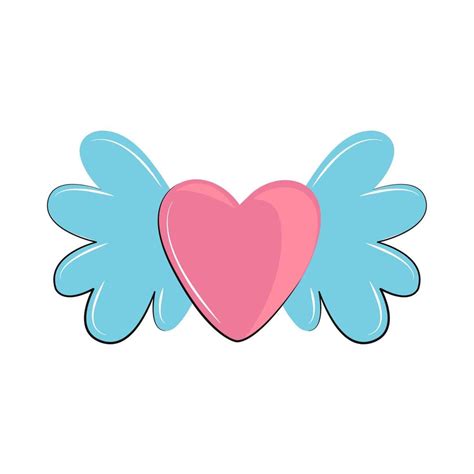 Heart With Wings 17063829 Vector Art At Vecteezy