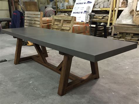 Hand Crafted Concrete Dining Table By 910 Castings