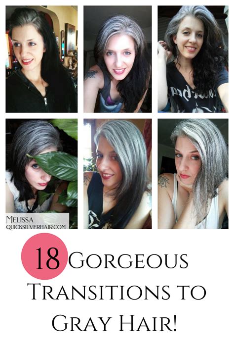 Before And After Transitions To Gray Hair Photos Videos Stories Transition To Gray
