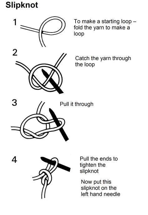 Pin By Diy Your Wedding On Crochet Knitting Instructions Slip Knot