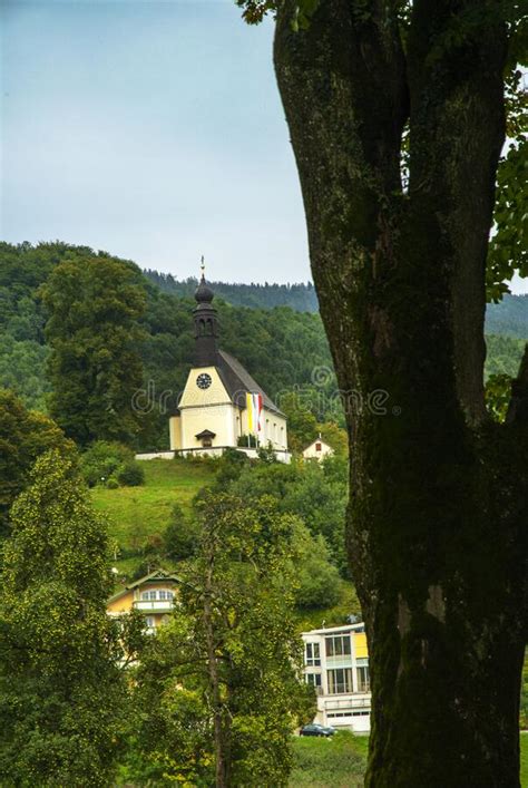 Church Or Abbey By Lake Mondsee Near Salzburg Austria Stock Image