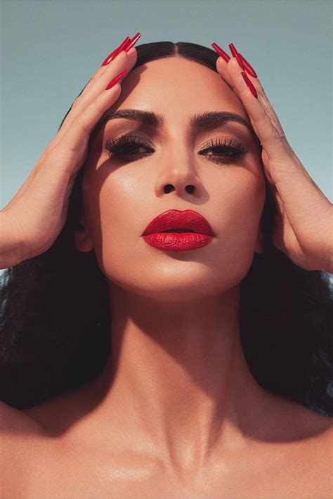 kim kardashian kkw beauty classic red crème lipstick lip liner makeup cosmetics nails 2019 kim