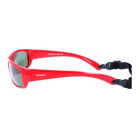 Wrap Around Sport Sunglasses Red Polaroid Touch Of Modern