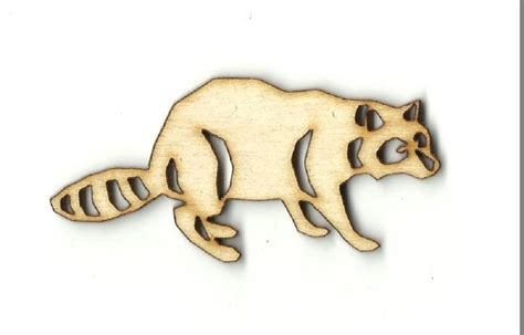Raccoon Laser Cut Out Unfinished Wood Shape Craft Supply Etsy