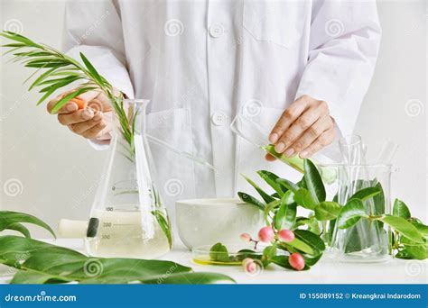 Scientist With Natural Drug Research Natural Organic Botany And