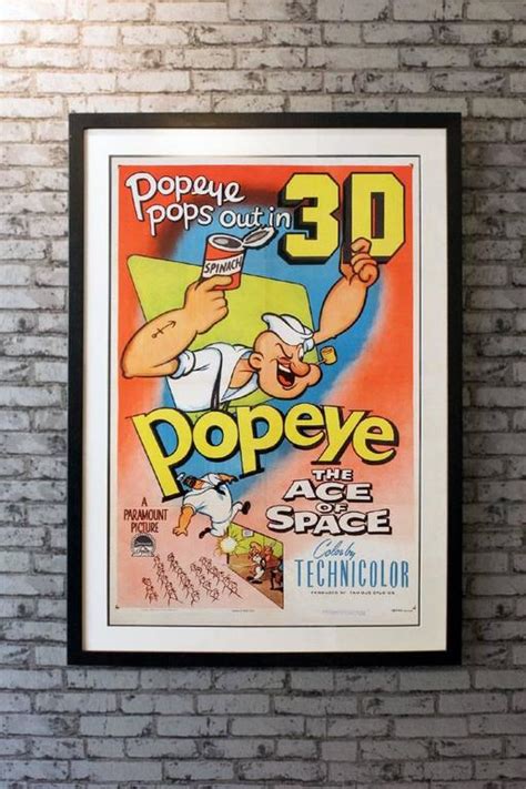 Popeye The Ace Of Space Film Poster 1953 For Sale At 1stdibs
