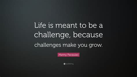 Manny Pacquiao Quote Life Is Meant To Be A Challenge Because