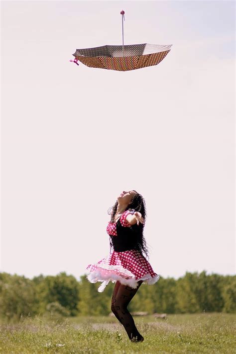 Girl Umbrella Flight Dress Beauty Pikist