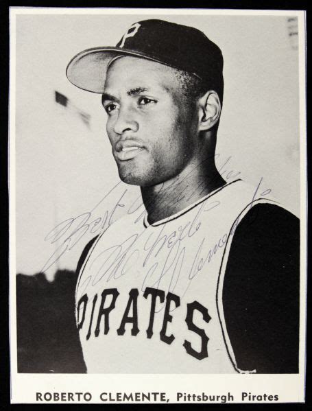 Lot Detail 1960s Roberto Clemente Pittsburgh Pirates Signed 4 12 X
